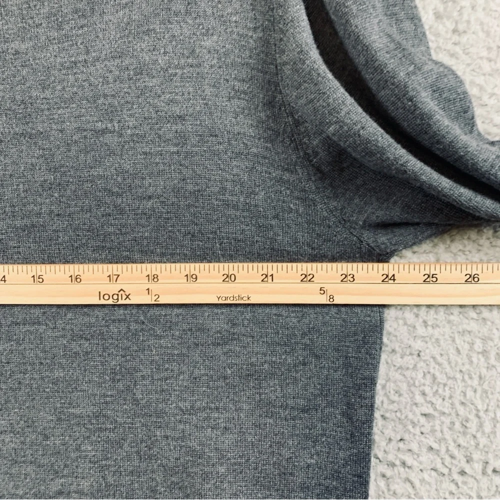 Turnbury Extra Fine Merino Wool‎ Sweater Men's Long Sleeve V Neck Gray Size XL